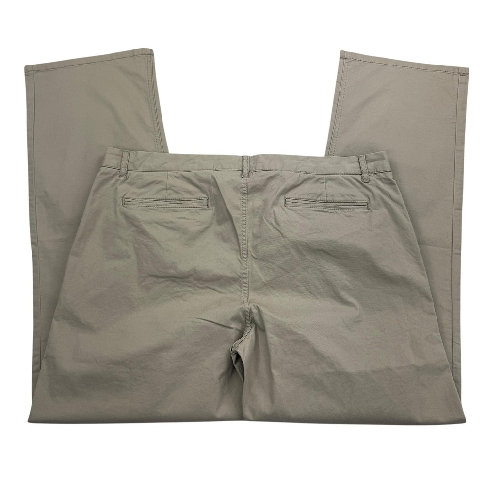 7 Diamonds Chino Pants Mens 36 x 32 Khaki Straight Fit Stretch Flat Front Casual